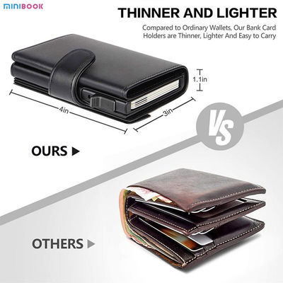 Low MOQ Mix Models Minibook Crazy Horse Wallet For Men Bifold PU Leather Vintage Bag
