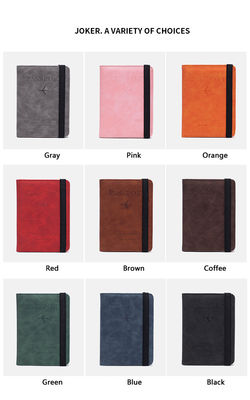 Leather Passport Cover Case Stamping Simple Plane for Travel Document and Credit Card