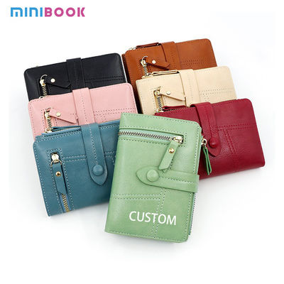 Multi-card Position Cute Wallet Purse with PU Leather and Zipper Coin Pocket ID Window