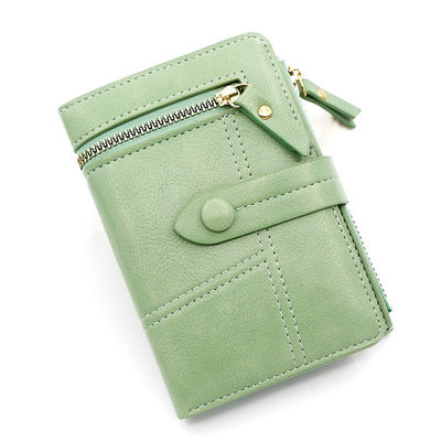 Multi-card Position Cute Wallet Purse with PU Leather and Zipper Coin Pocket ID Window