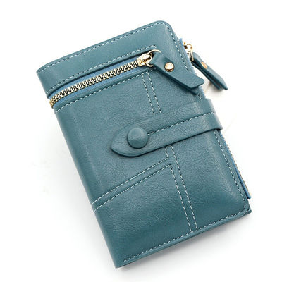 Multi-card Position Cute Wallet Purse with PU Leather and Zipper Coin Pocket ID Window