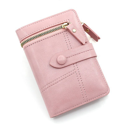 Multi-card Position Cute Wallet Purse with PU Leather and Zipper Coin Pocket ID Window