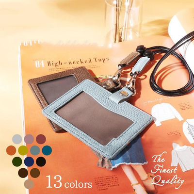 Low MOQ Mix Models Genuine Leather Work Badge Card Holder for Student Bus Access Card