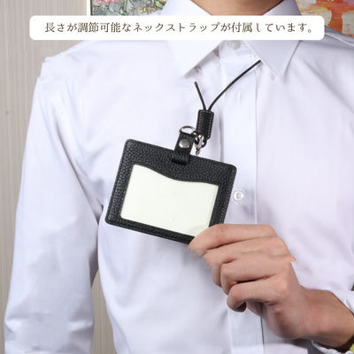 Low MOQ Mix Models Genuine Leather Work Badge Card Holder for Student Bus Access Card