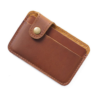 First Layer Cowhide Simple and Practical Card Holder Small Wallet with Custom Logo