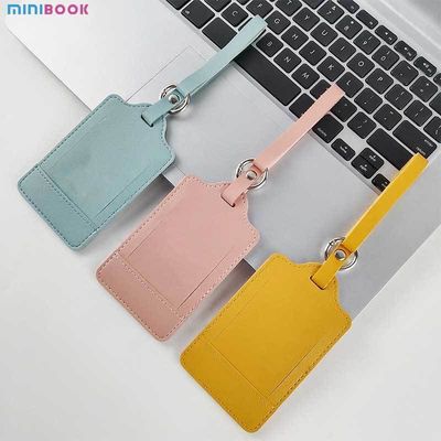 Luggage Tag And Passport Holder Set Customized Real Pu Leather Travel Name Id Address Tag