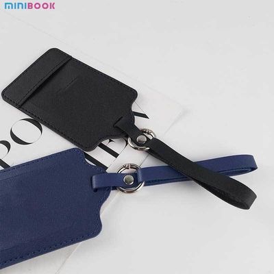 Luggage Tag And Passport Holder Set Customized Real Pu Leather Travel Name Id Address Tag