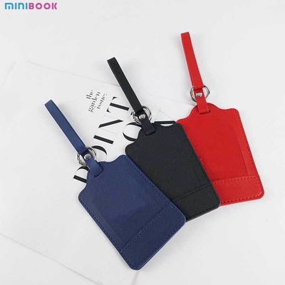 Luggage Tag And Passport Holder Set Customized Real Pu Leather Travel Name Id Address Tag