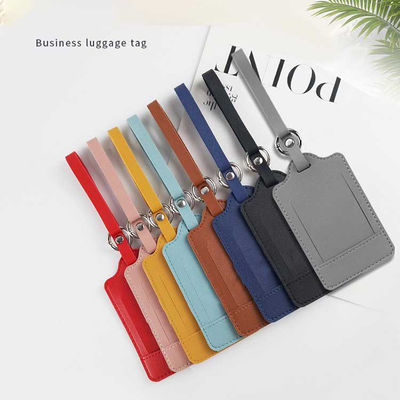 Luggage Tag And Passport Holder Set Customized Real Pu Leather Travel Name Id Address Tag