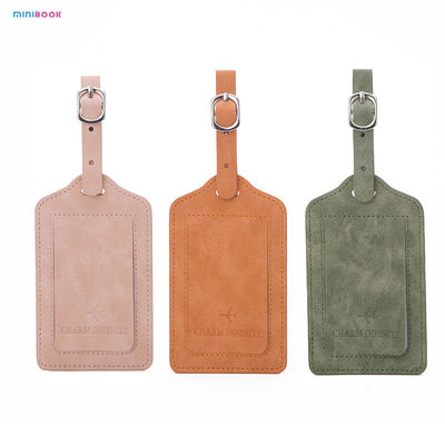 Customized Saffiano Travel Suitcase with Personalized Name Tag and Pu Leather Tag