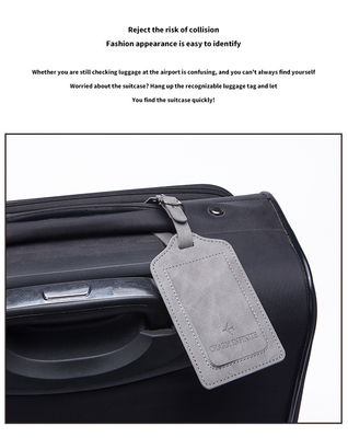 Customized Saffiano Travel Suitcase with Personalized Name Tag and Pu Leather Tag