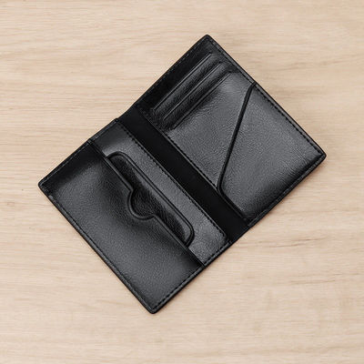 Style Fashion Real Leather RFID Protection Slim Custom Color Logo Credit Card Holder