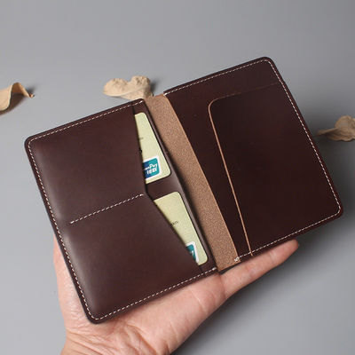 Crazy Horse Leather Travel Passport Holder with RFID Protection and Credit Card Slot