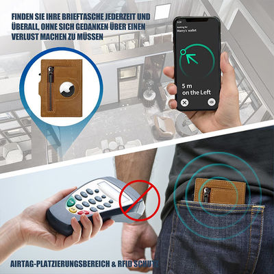 GENUINE LEATHER Light Thin RFID Aluminium Slim Card Holder Wallet Low MOQ Mix Models