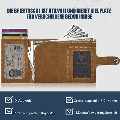 GENUINE LEATHER Light Thin RFID Aluminium Slim Card Holder Wallet Low MOQ Mix Models