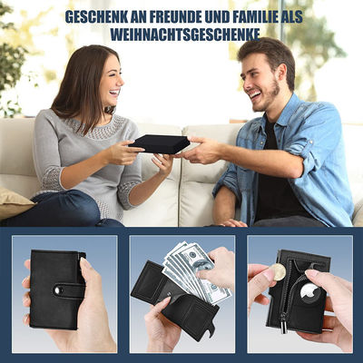 GENUINE LEATHER Light Thin RFID Aluminium Slim Card Holder Wallet Low MOQ Mix Models