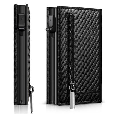Animal Prints Mens RFID Aluminum Card Holder with Side Push Button and Pop Up Function