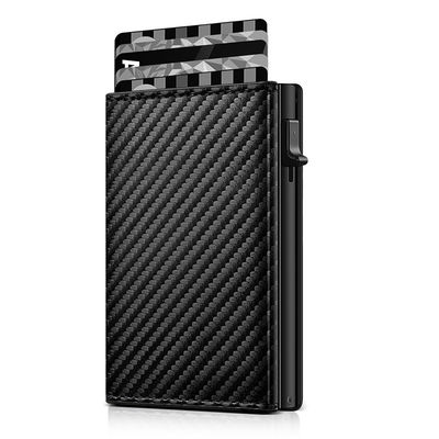 Animal Prints Mens RFID Aluminum Card Holder with Side Push Button and Pop Up Function
