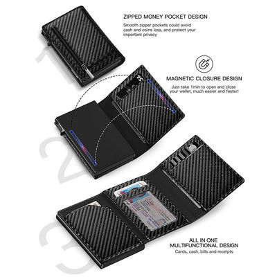 Animal Prints Mens RFID Aluminum Card Holder with Side Push Button and Pop Up Function