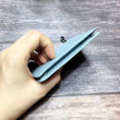 Fashion Style Tiding Women Custom Logo Color Saffiano Leather Card Holder Slim Credit Cardholder Wallet