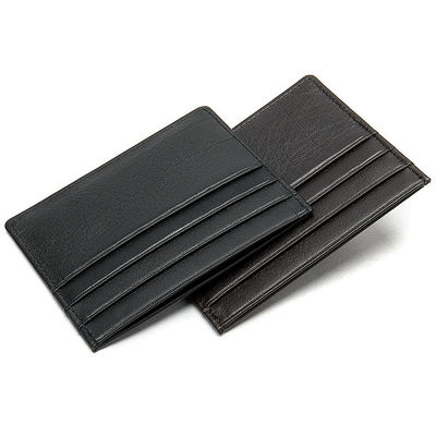Advantageous Low MOQ Mix Models Custom Logo Slim Leather Card Holder PU Leather Wallet