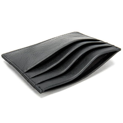 Advantageous Low MOQ Mix Models Custom Logo Slim Leather Card Holder PU Leather Wallet