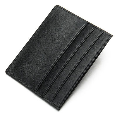 Advantageous Low MOQ Mix Models Custom Logo Slim Leather Card Holder PU Leather Wallet