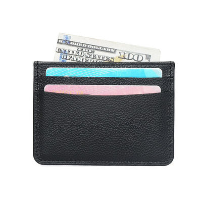 RFID Blocking Leather Card Holder With Multifunctional Features And Anti-Magnetic Design