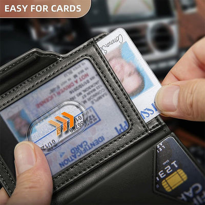 Low MOQ Mix Models Minimalist Leather Credit Card Holder Wallet with Pop Up Function