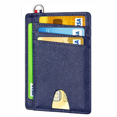 Custom Logo Genuine Crocodile Saffiano Pu Leather Credit Card Holder Business Wallet