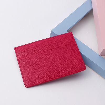 GENUINE LEATHER Slim Embossed Personalized Uv Print Monogrammed Credit Card Holder Wallet
