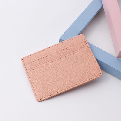 GENUINE LEATHER Slim Embossed Personalized Uv Print Monogrammed Credit Card Holder Wallet