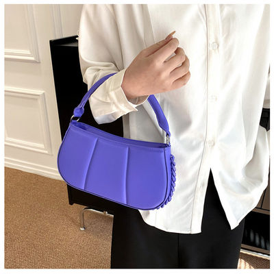 2024 Lady Single Shoulder Bag with Polyester Lining Material and Striped Pattern