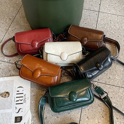 Custom Logo Avaliable Small Square Luxury Crossbody Cowhide Bag for Women's Daily Life
