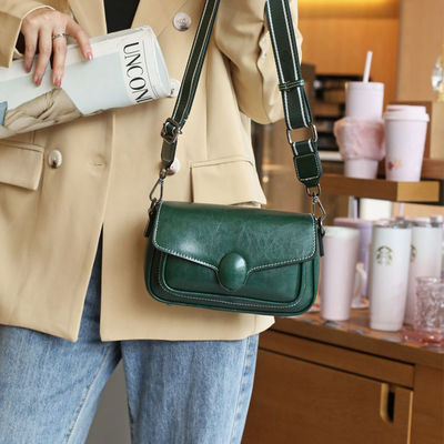 Custom Logo Avaliable Small Square Luxury Crossbody Cowhide Bag for Women's Daily Life