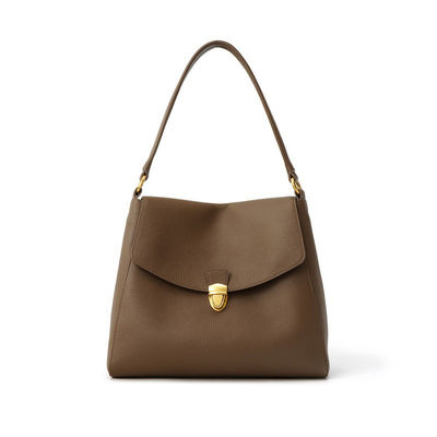Custom LOGO Soft Pebbled Leather Women's Shoulder Bag for Daily Life Performance