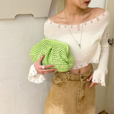 Low MOQ Mix Models Handmade Crochet Woven Summer Bag for Customer Requirements