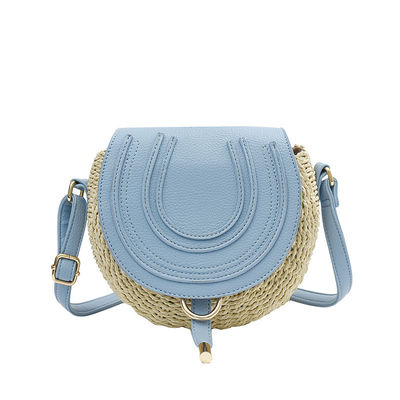 Leisure Crossbody Straw Bag for Women Main Material PU Daily Life Essential