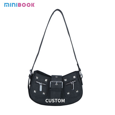 2024 Low MOQ Mix Models Trendy Girls Purses with Adjustable Strap Denim Handbags
