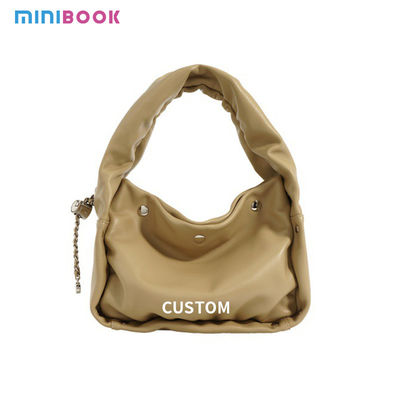 Fashion Must-Have Soft Leather Handbags with Pleated Design and Mini Shoulder Strap