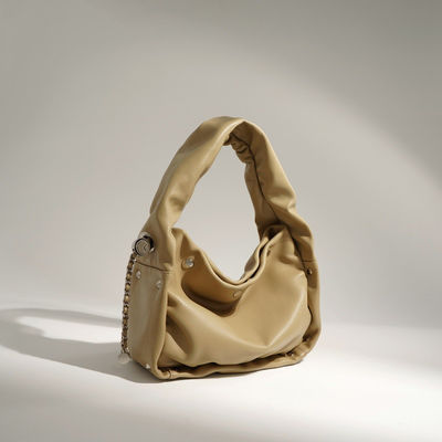 Fashion Must-Have Soft Leather Handbags with Pleated Design and Mini Shoulder Strap