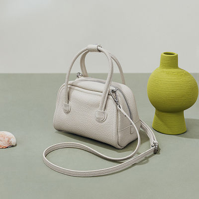 Korea Fashion Ladies Handbags Cowhide Leather Mini Boston Luxury Handbags For Women