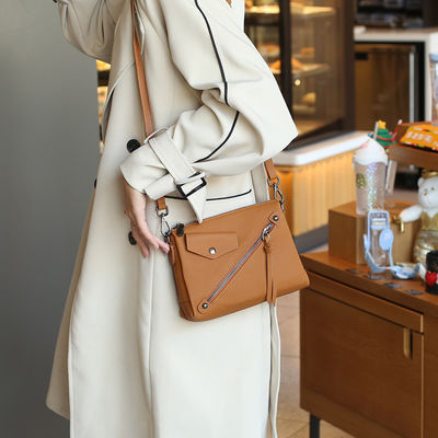 Custom Genuine Leather Shoulder Bag for Women Other Pattern Type Zipper Hasp Closure