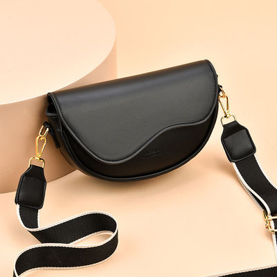 2024 Pu Leather Ladies Hand Bag with Zipper Closure Newest Trendy Fashion Shoulder Bags