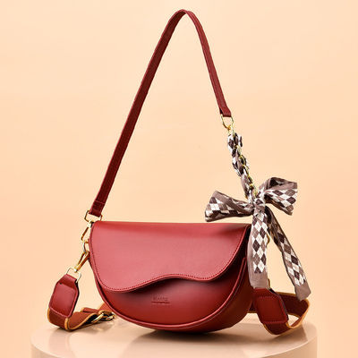 2024 Pu Leather Ladies Hand Bag with Zipper Closure Newest Trendy Fashion Shoulder Bags
