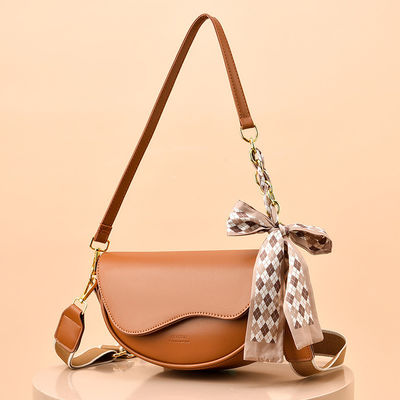 2024 Pu Leather Ladies Hand Bag with Zipper Closure Newest Trendy Fashion Shoulder Bags