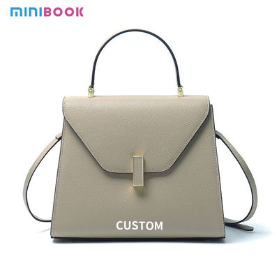 2024 Leather Tote Bag Crossbody with Lockhandbag Fashion Autumn Blue Women's Luxury Handbag