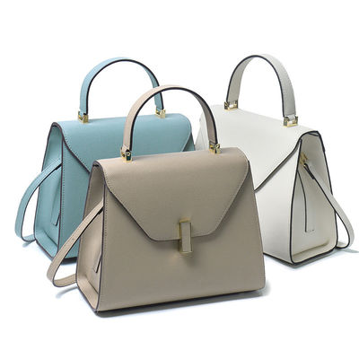 2024 Leather Tote Bag Crossbody with Lockhandbag Fashion Autumn Blue Women's Luxury Handbag