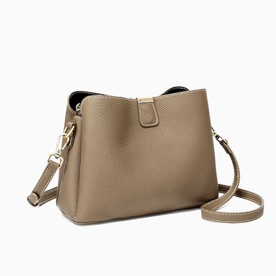 Daily Life Essential Women's Genuine Leather Tote with Fashionable Bucket Design