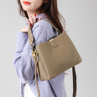 Daily Life Essential Women's Genuine Leather Tote with Fashionable Bucket Design